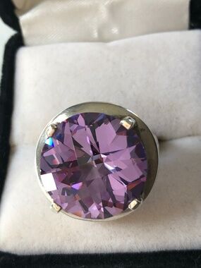 950 Sterling silver amethyst ring